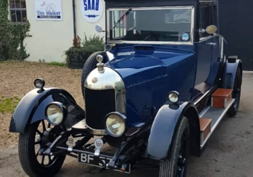 Blue Morris Oxford car