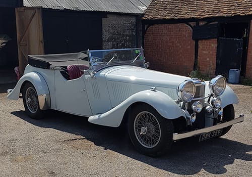 White Alvis Speed 25, Chris Crouch
